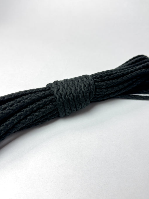 black shibari rope